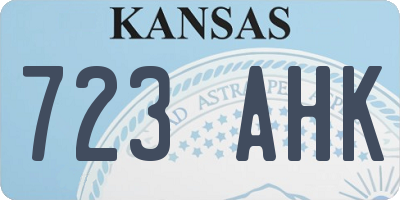 KS license plate 723AHK