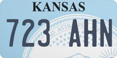 KS license plate 723AHN