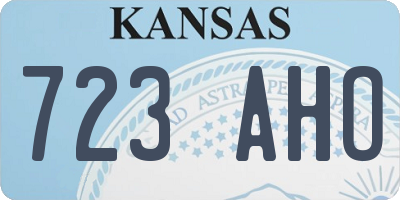 KS license plate 723AHO