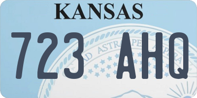 KS license plate 723AHQ