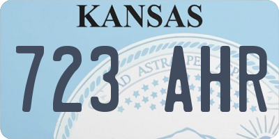 KS license plate 723AHR
