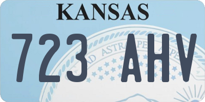 KS license plate 723AHV