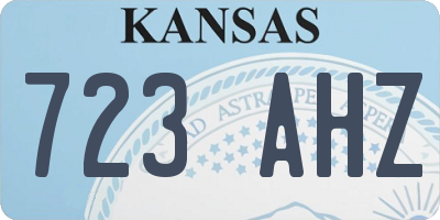 KS license plate 723AHZ