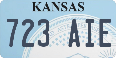KS license plate 723AIE