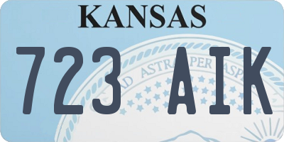 KS license plate 723AIK