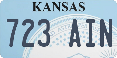 KS license plate 723AIN