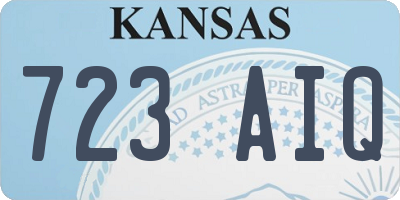 KS license plate 723AIQ