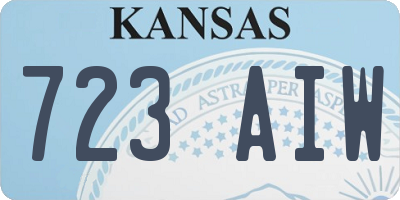 KS license plate 723AIW