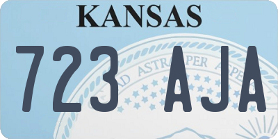 KS license plate 723AJA