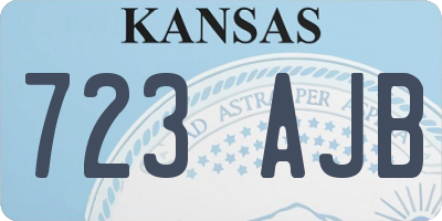 KS license plate 723AJB