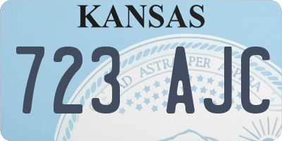 KS license plate 723AJC