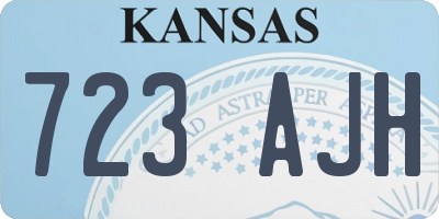 KS license plate 723AJH