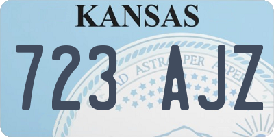 KS license plate 723AJZ