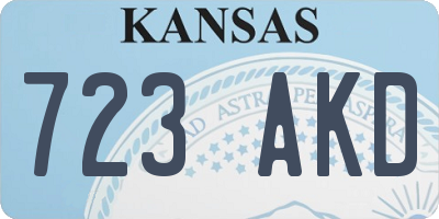 KS license plate 723AKD