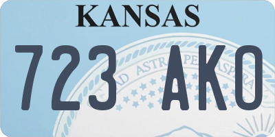 KS license plate 723AKO