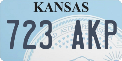 KS license plate 723AKP