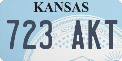 KS license plate 723AKT