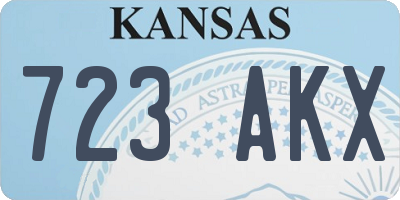 KS license plate 723AKX