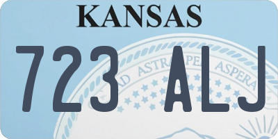 KS license plate 723ALJ