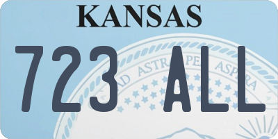 KS license plate 723ALL