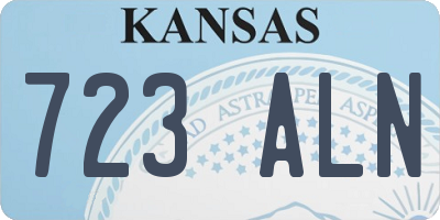 KS license plate 723ALN