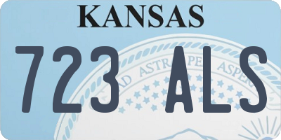 KS license plate 723ALS