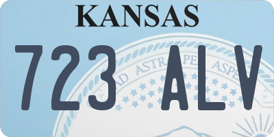 KS license plate 723ALV