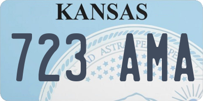 KS license plate 723AMA