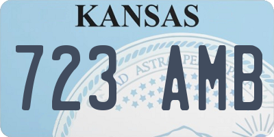 KS license plate 723AMB