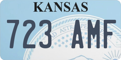 KS license plate 723AMF