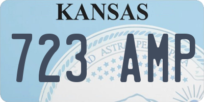 KS license plate 723AMP