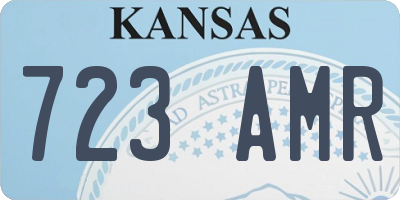 KS license plate 723AMR