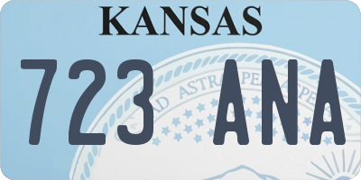 KS license plate 723ANA