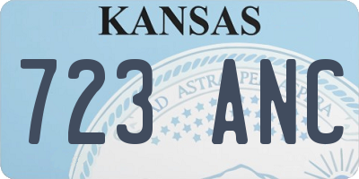 KS license plate 723ANC
