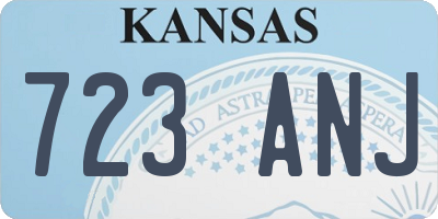 KS license plate 723ANJ