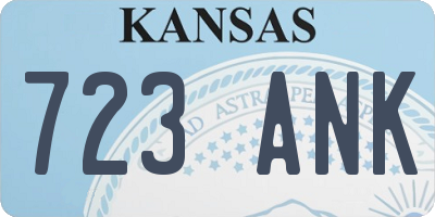 KS license plate 723ANK