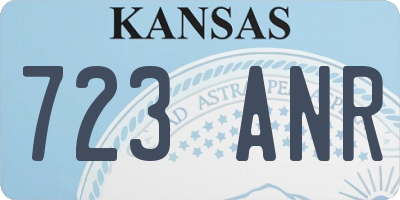 KS license plate 723ANR