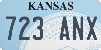 KS license plate 723ANX