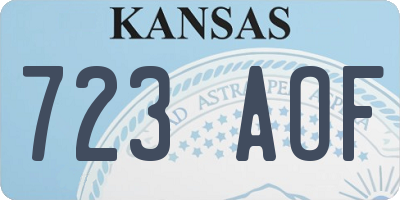 KS license plate 723AOF