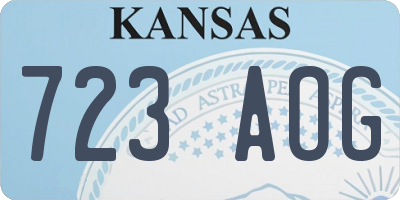 KS license plate 723AOG