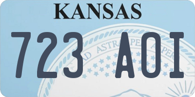 KS license plate 723AOI
