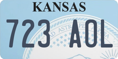 KS license plate 723AOL