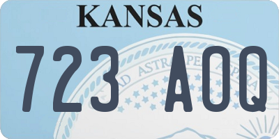 KS license plate 723AOQ