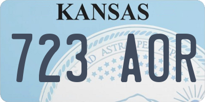 KS license plate 723AOR
