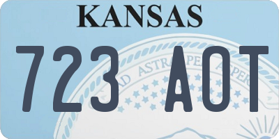 KS license plate 723AOT