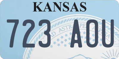 KS license plate 723AOU
