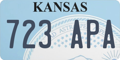 KS license plate 723APA