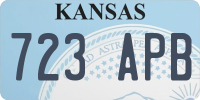 KS license plate 723APB