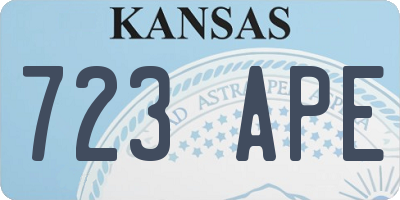 KS license plate 723APE