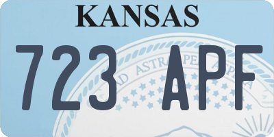 KS license plate 723APF